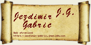 Jezdimir Gabrić vizit kartica